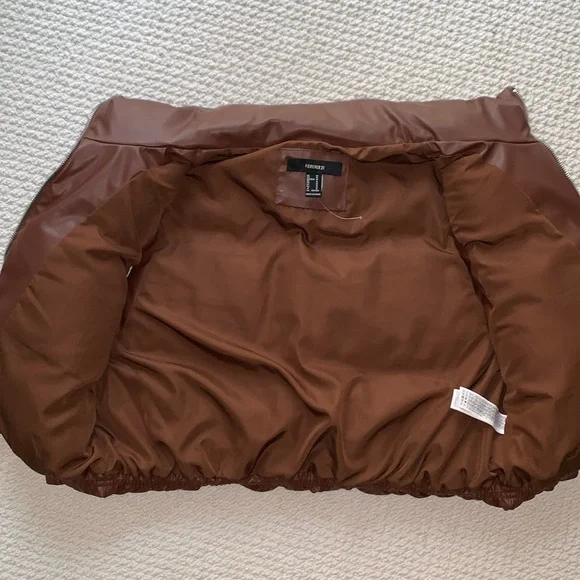 Forever 21 Brown Puffer Vest - Picture 7 of 9